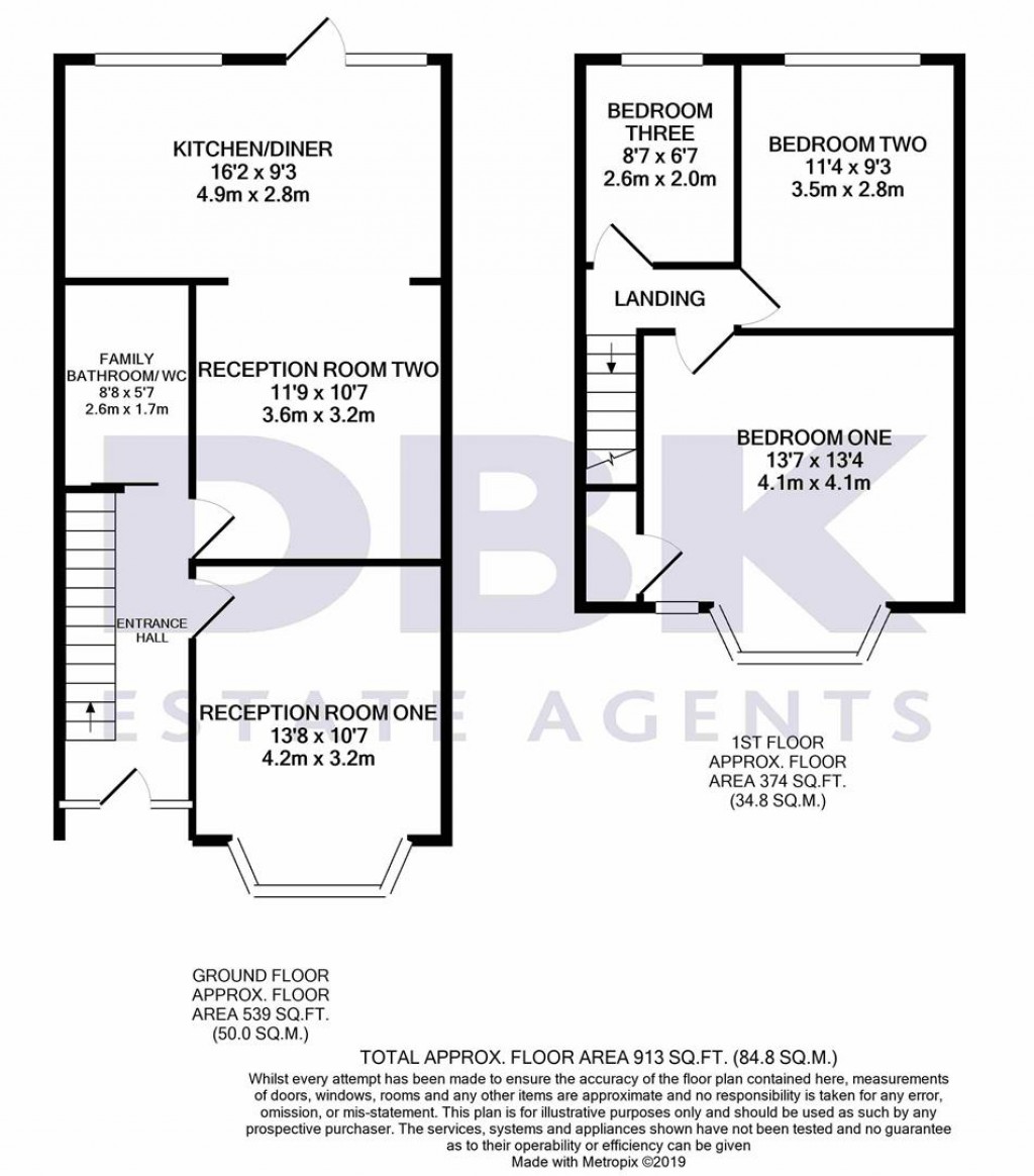 Floorplans For Leonard Road, Southall, UB2