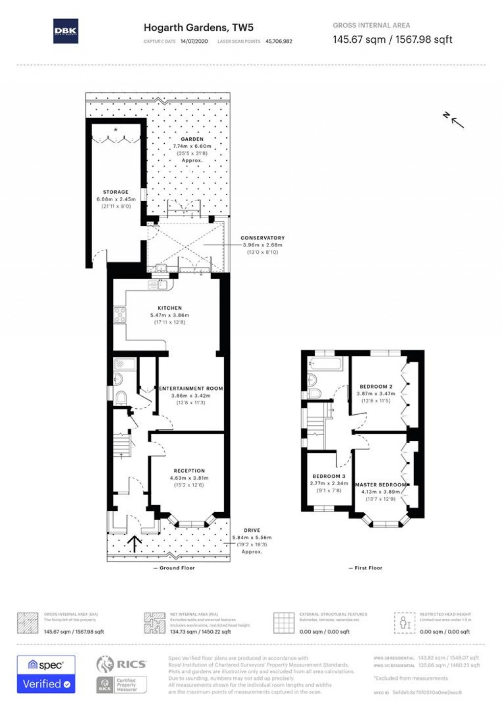 Floorplans For Hogarth Gardens, Heston, TW5