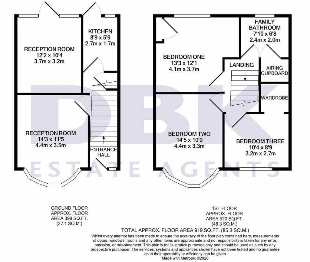 Floorplans For Berkeley Avenue, Hounslow, TW4