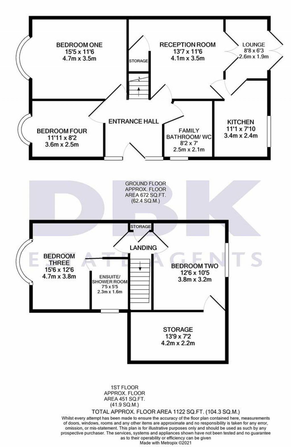 Floorplans For Oaks Avenue, Feltham, TW13