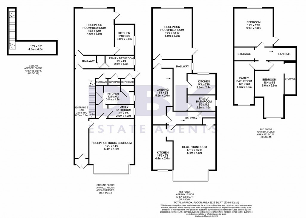 Floorplans For Grove Park Gardens, Chiswick, W4