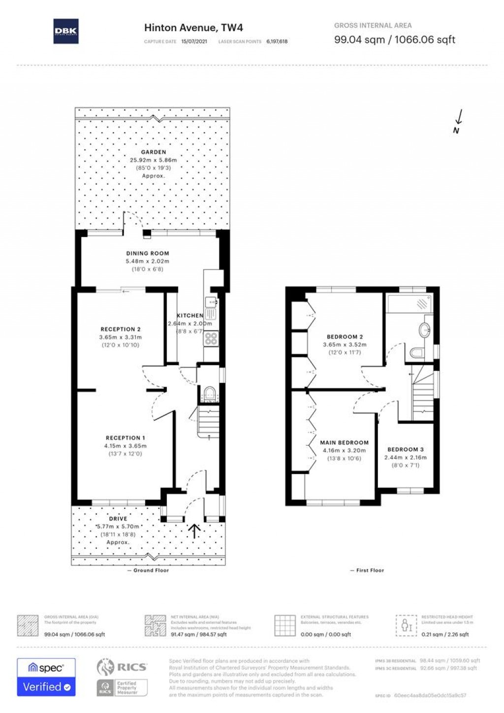 Floorplans For Hinton Avenue, Hounslow, TW4