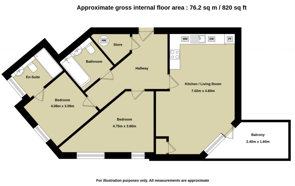 Floorplans For Landelle Court, Brabazon Road, Heston, TW5