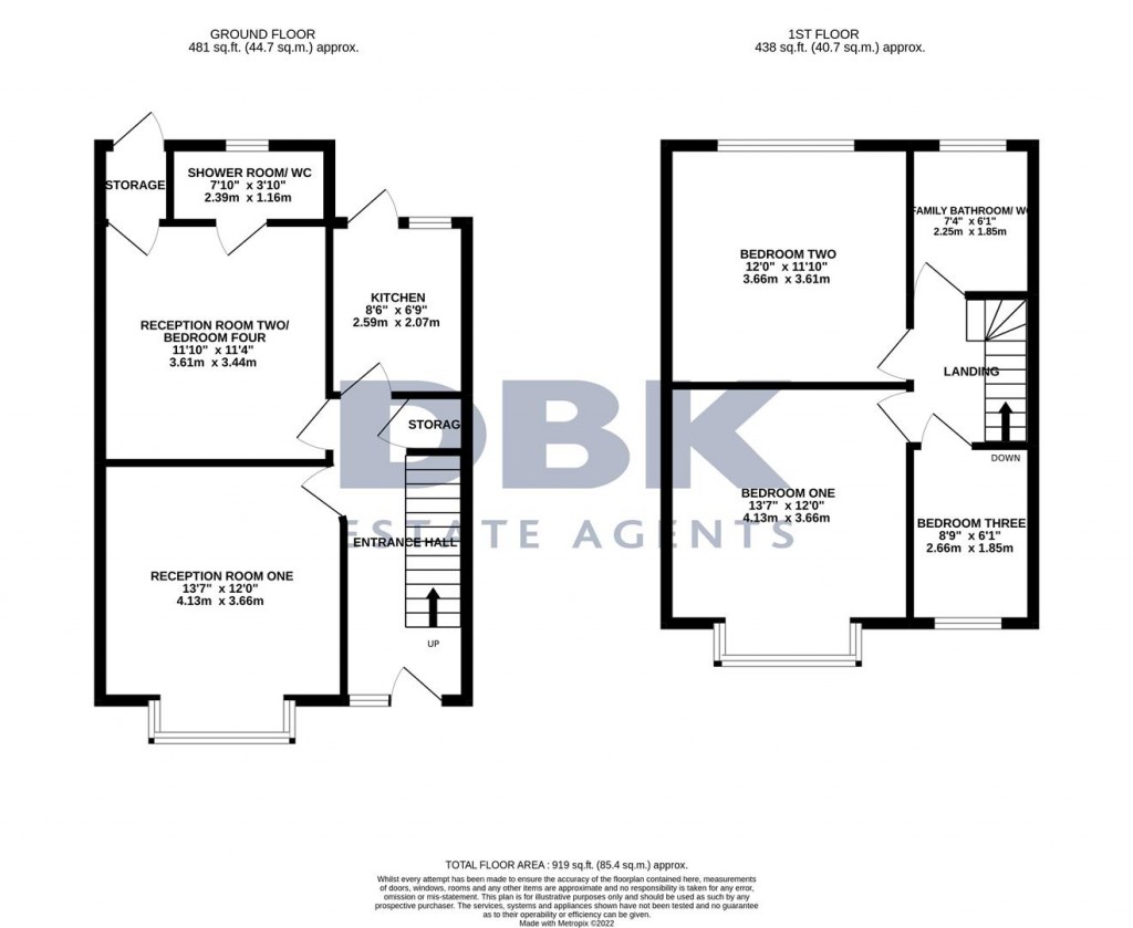 Floorplans For Hortus Road, Southall, UB2