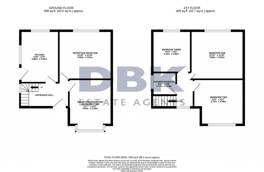 Floorplans For Sandycombe Road, Feltham, TW14