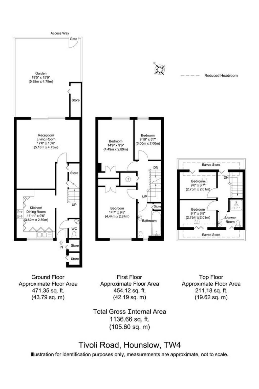 Floorplans For Tivoli Road, Hounslow, TW4