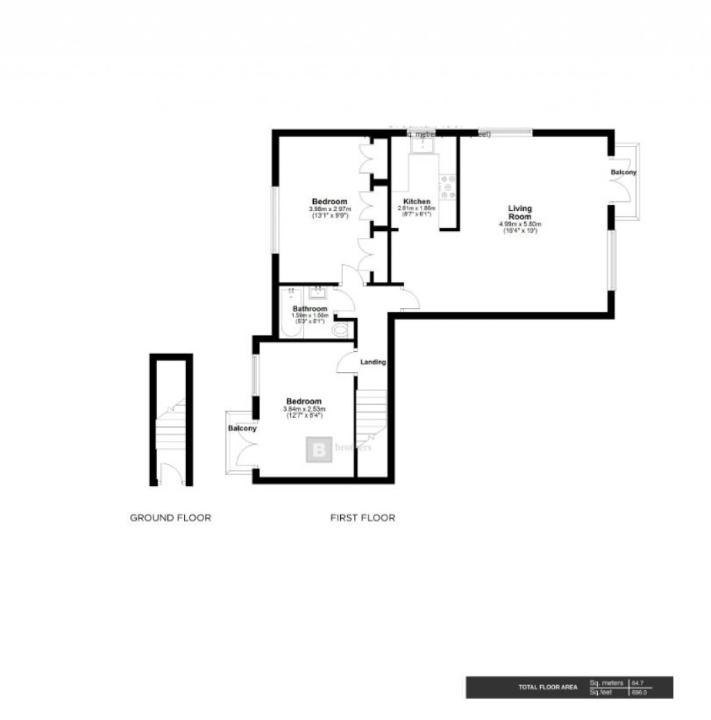 Floorplans For Vine Cottage, Tentelow Lane, Norwood Green, UB2
