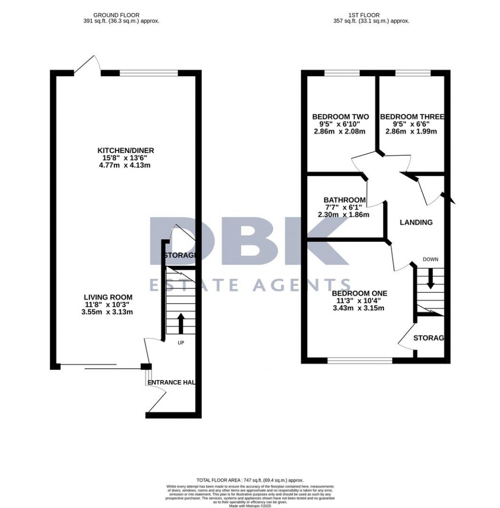 Floorplans For Clark Way, Heston, TW5