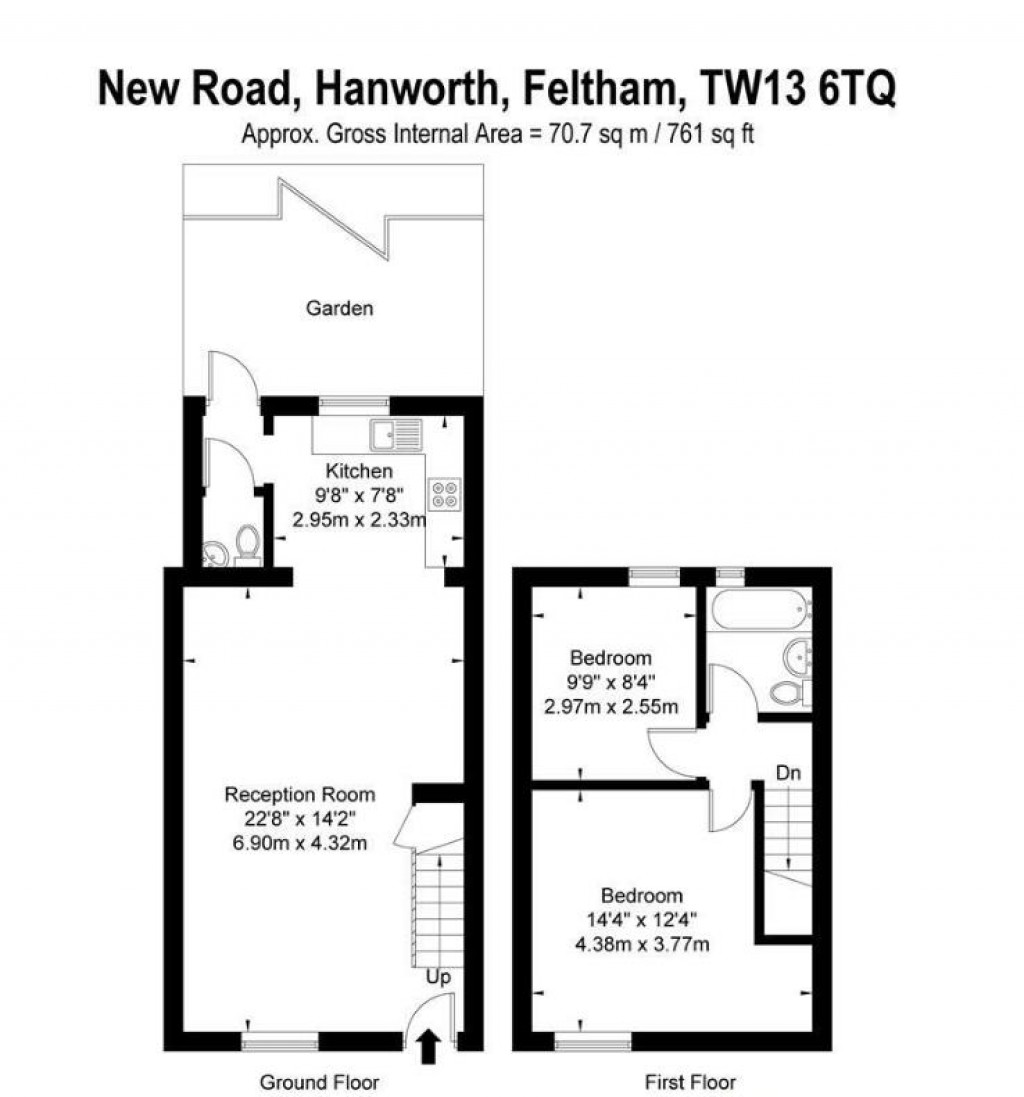 Floorplans For New Road, Hanworth, TW13