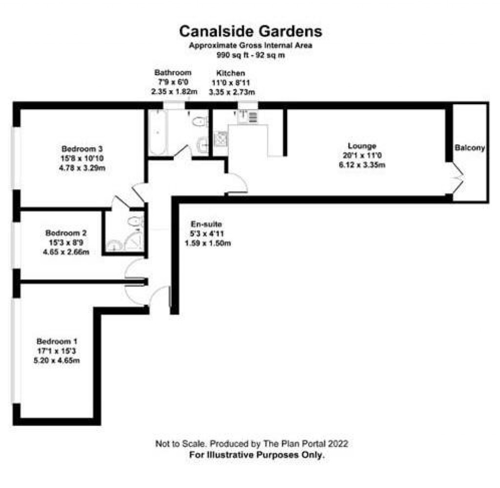 Floorplans For Canalside Gardens, Southall, UB2