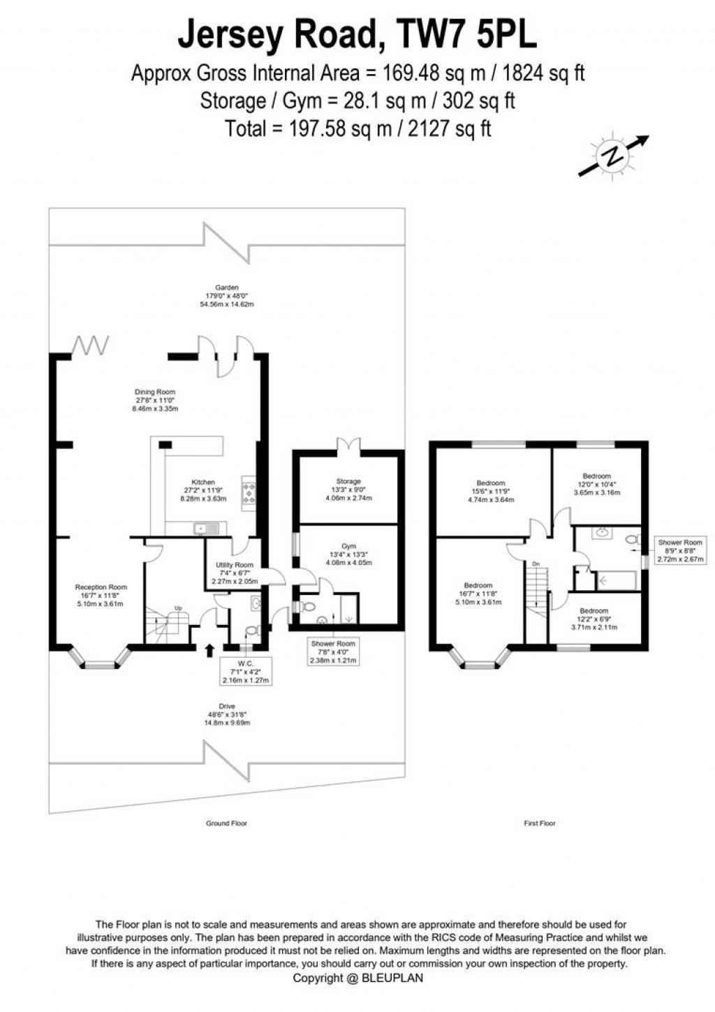 Floorplans For Jersey Road, Osterley, TW7