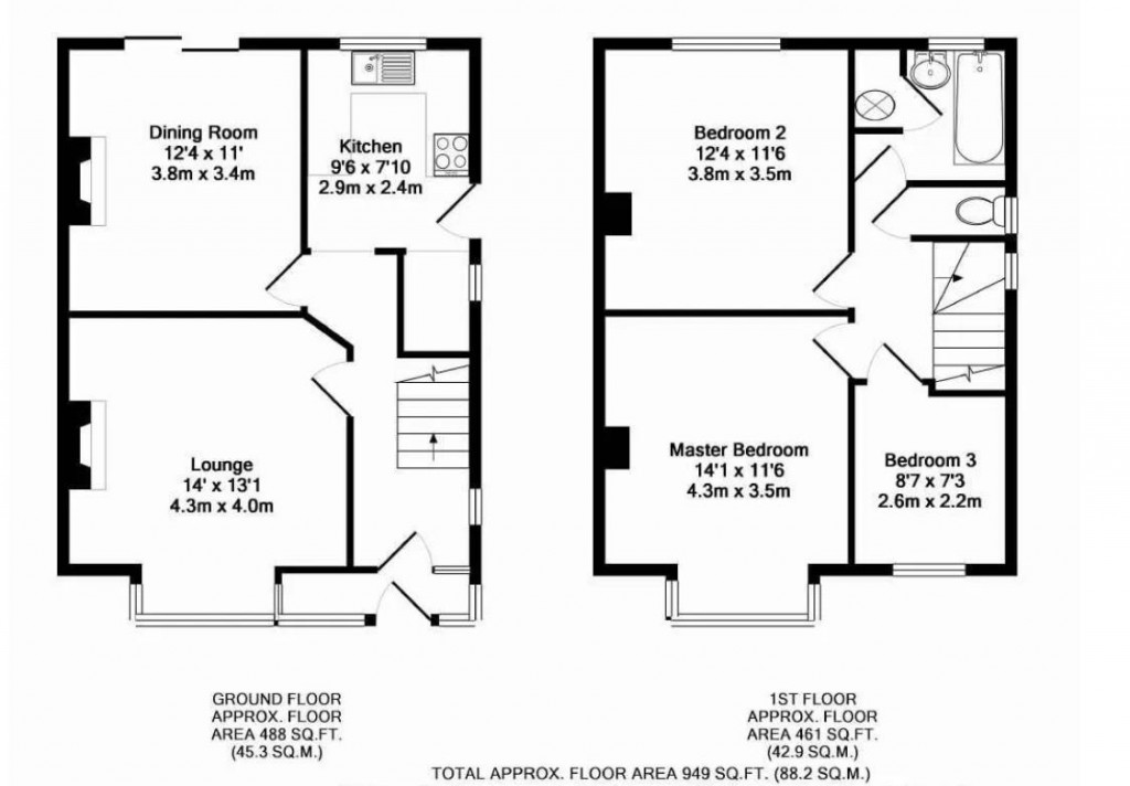 Floorplans For Blossom Way, West Drayton, UB7