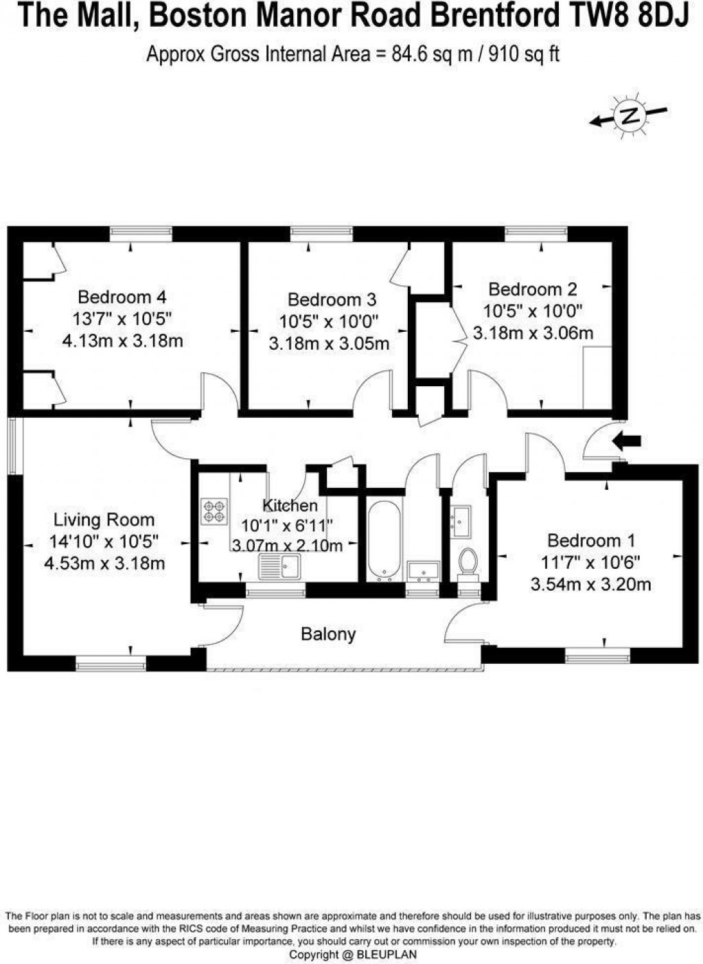 Floorplans For The Mall, Boston Manor Road, Brentford, TW8
