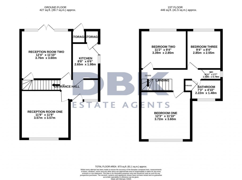 Floorplans For Wellington Avenue, Hounslow, TW3