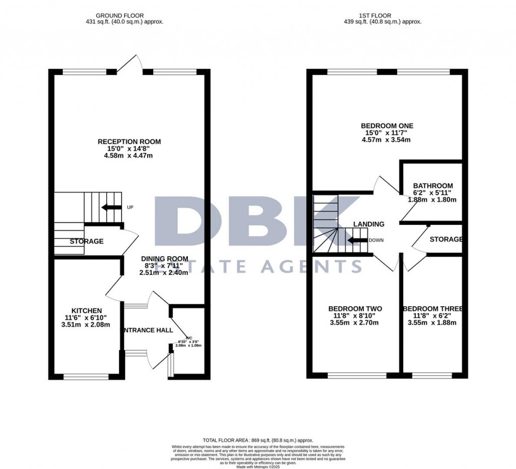 Floorplans For Brookwood Road, Hounslow, TW3