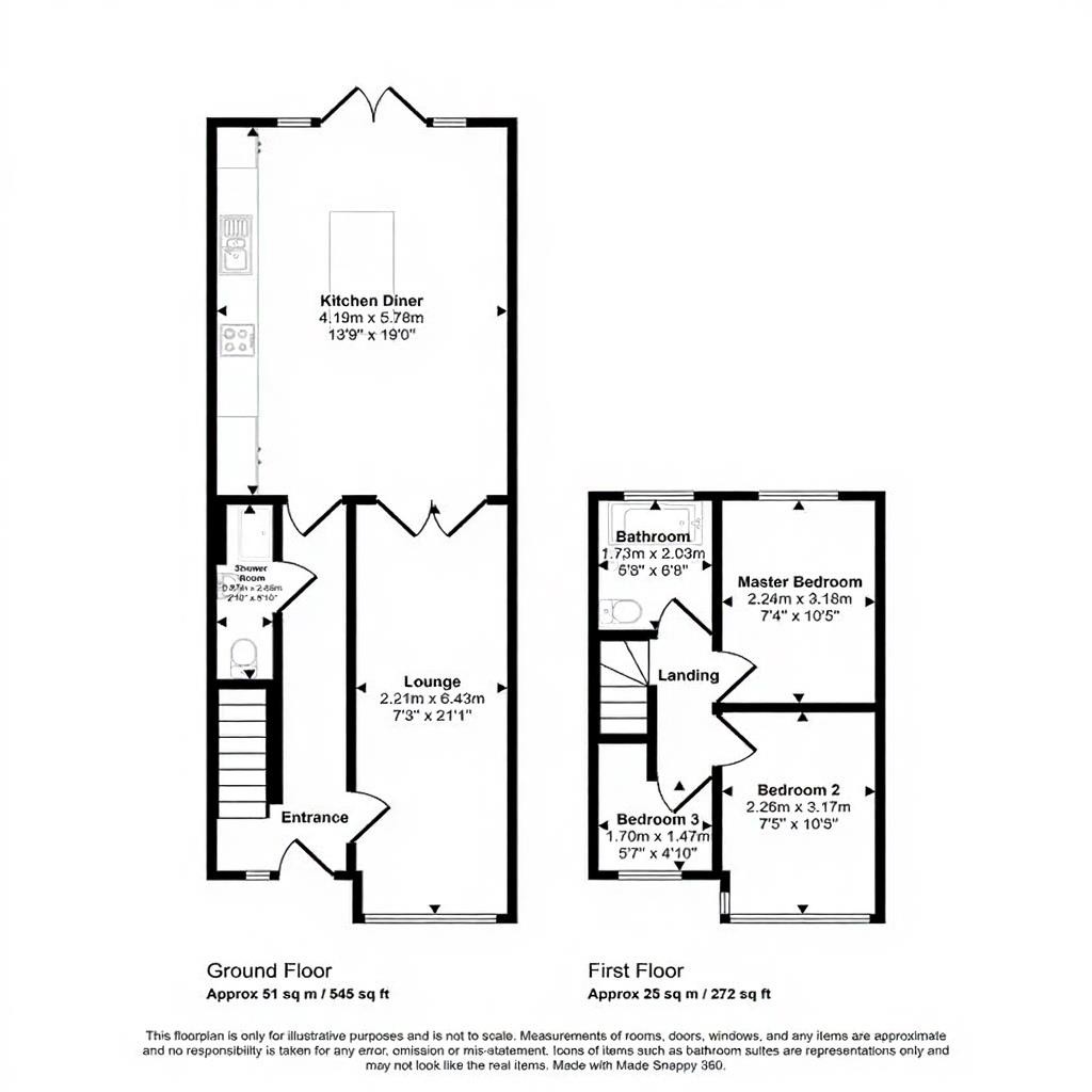 Floorplans For Meadow Road, Feltham, TW13