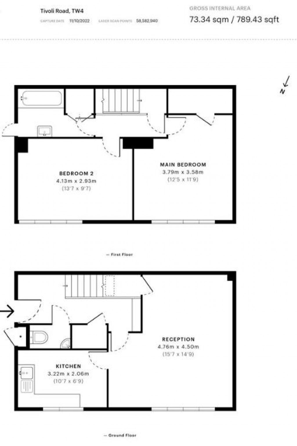 Floorplans For Tivoli Road, Hounslow, TW4