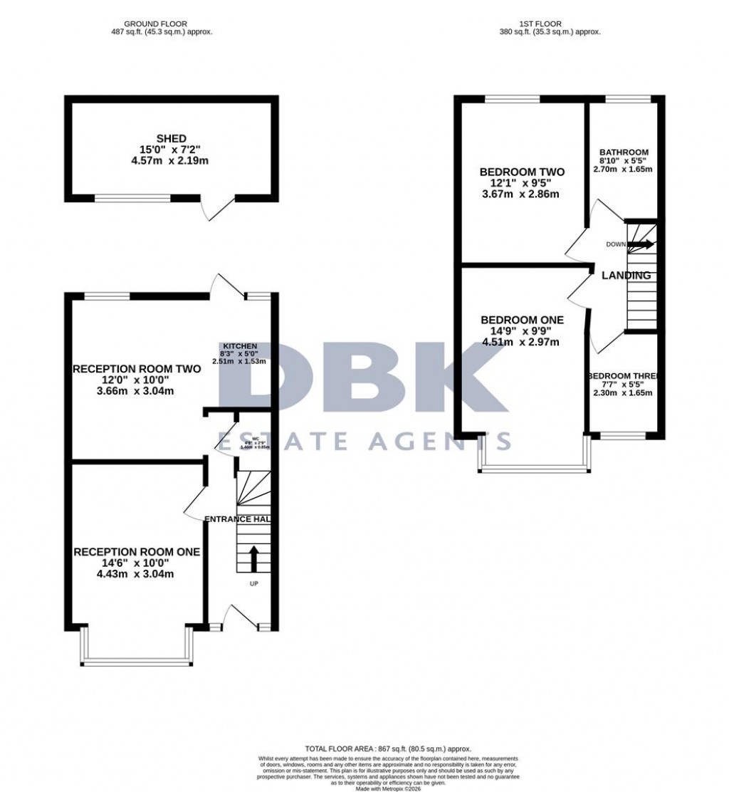 Floorplans For Kings Avenue, Hounslow, TW3