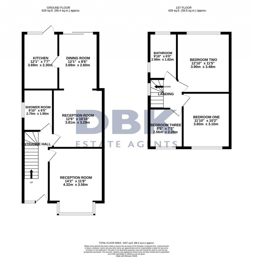 Floorplans For Taunton Avenue, Hounslow, TW3