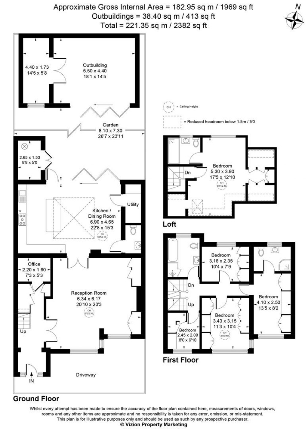 Floorplans For Fern Lane, Heston, TW5