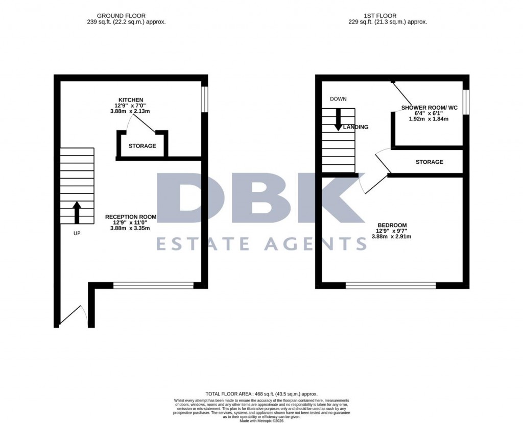 Floorplans For Vine Place, Hounslow, TW3
