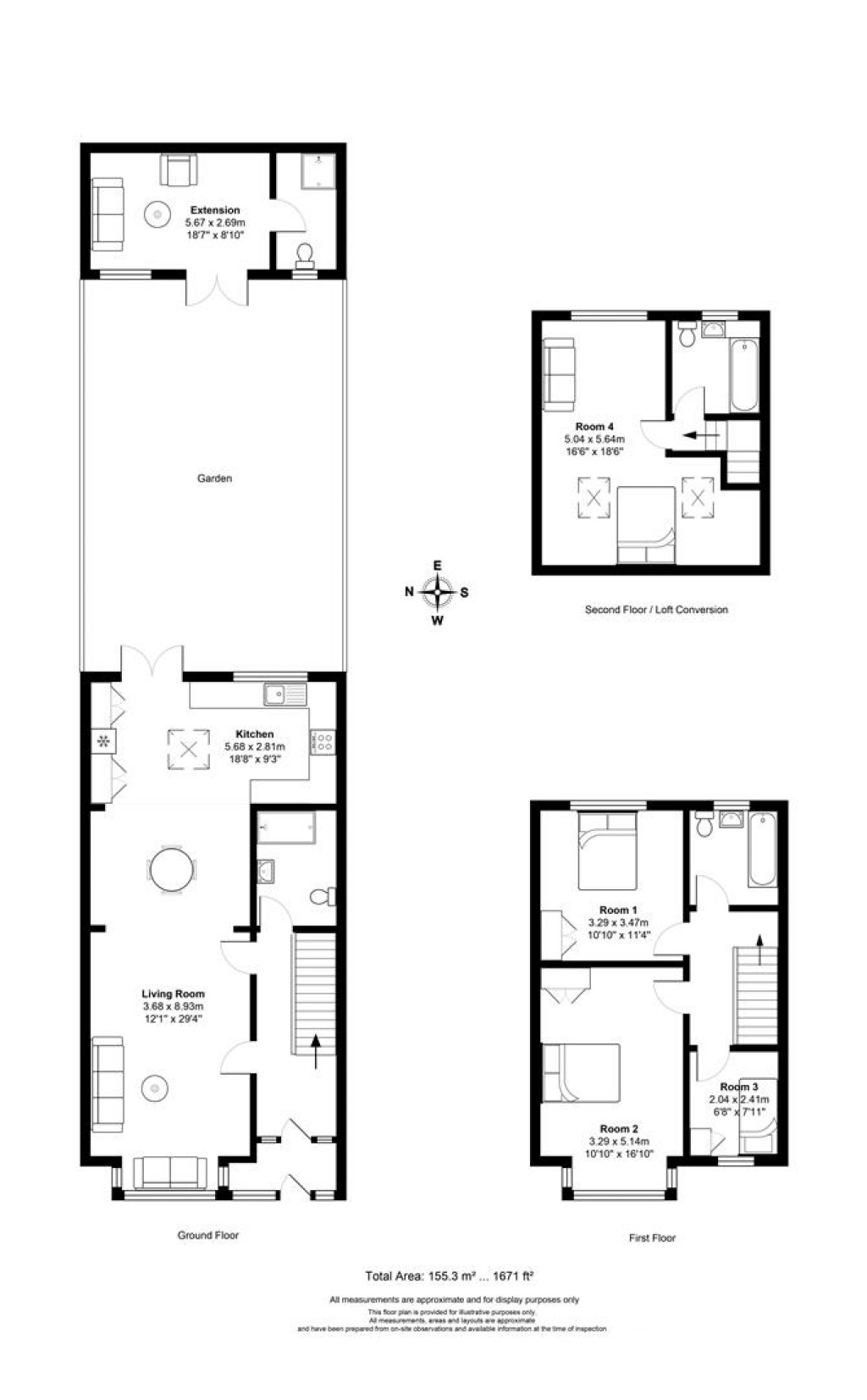 Floorplans For Trinity Road, Southall, UB1