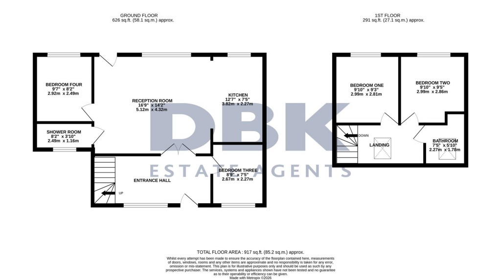 Floorplans For Worthing Road, Heston, TW5