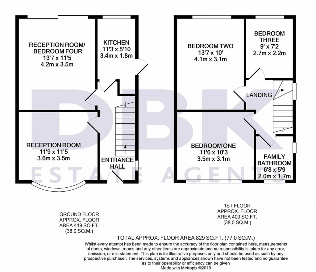 Floorplans For Kingsley Road, Hounslow, TW3
