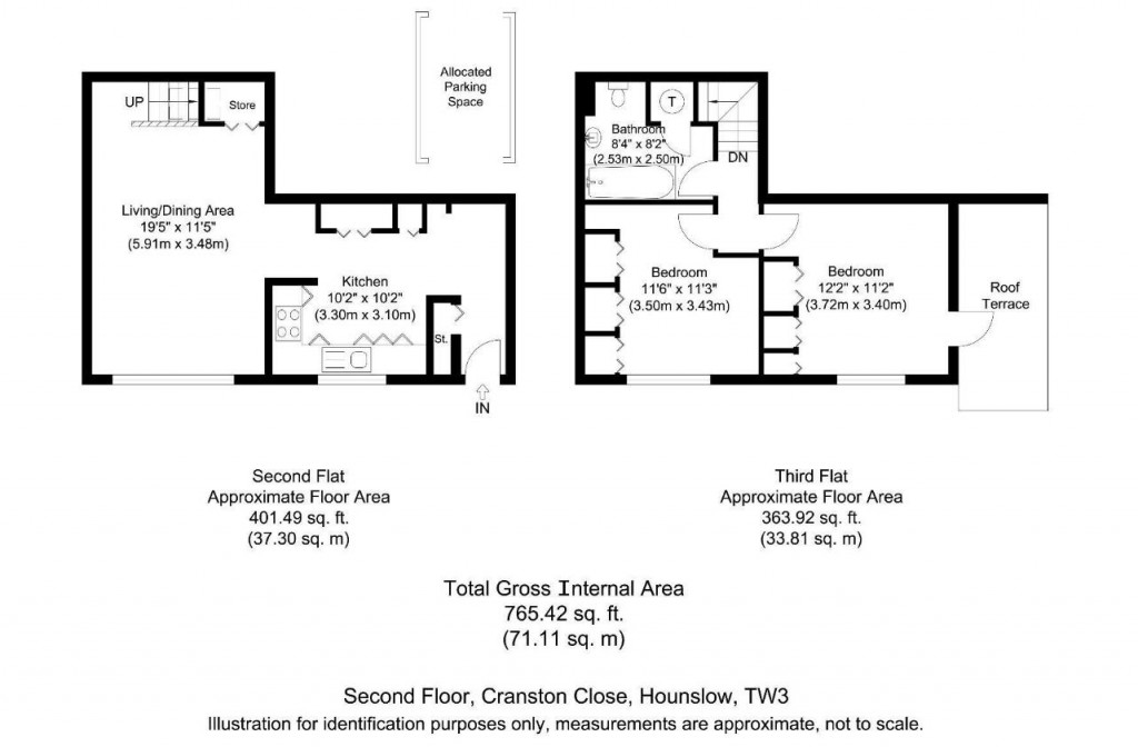 Floorplans For Cranston Close, Hounslow, TW3