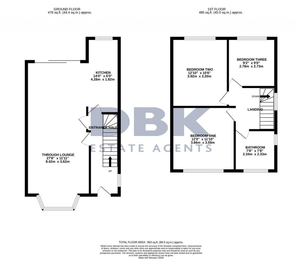 Floorplans For Walnut Tree Road, Heston, TW5