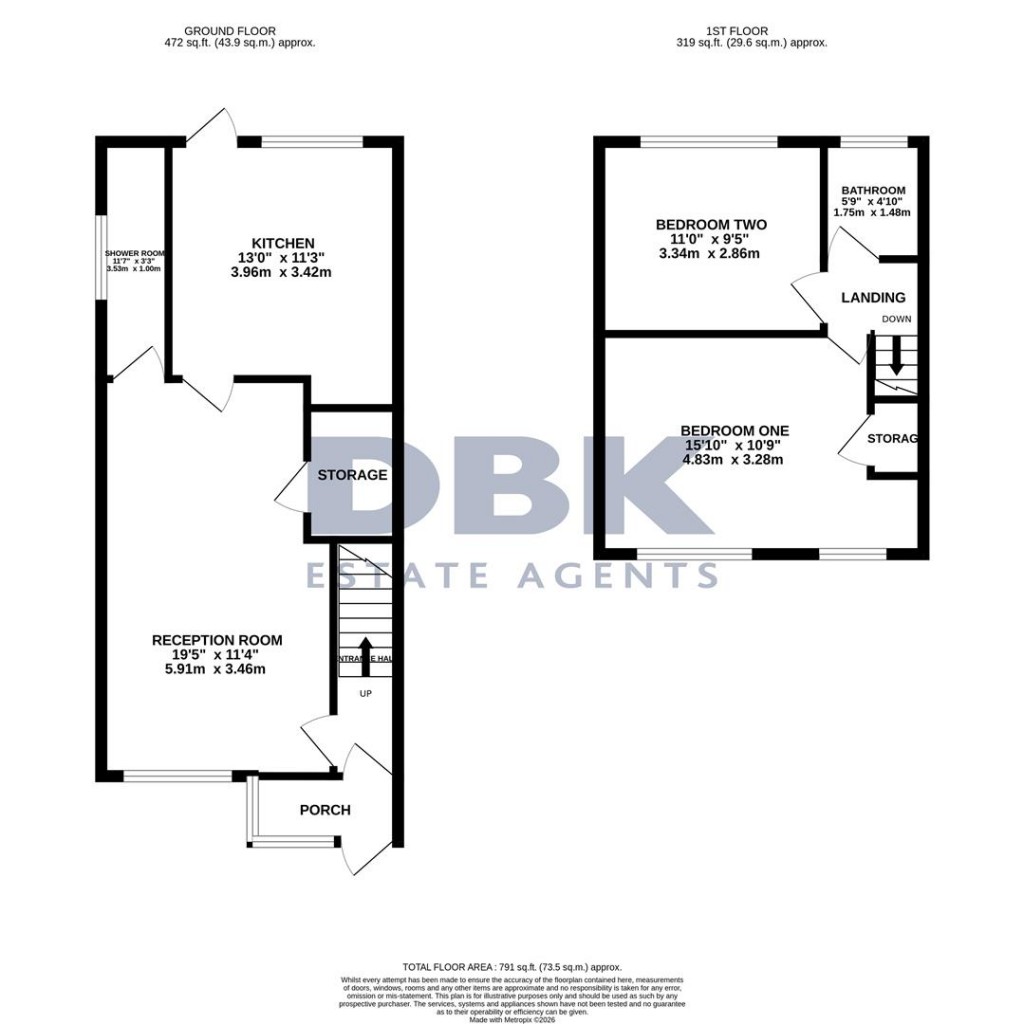 Floorplans For Cambridge Road, Hounslow, TW3