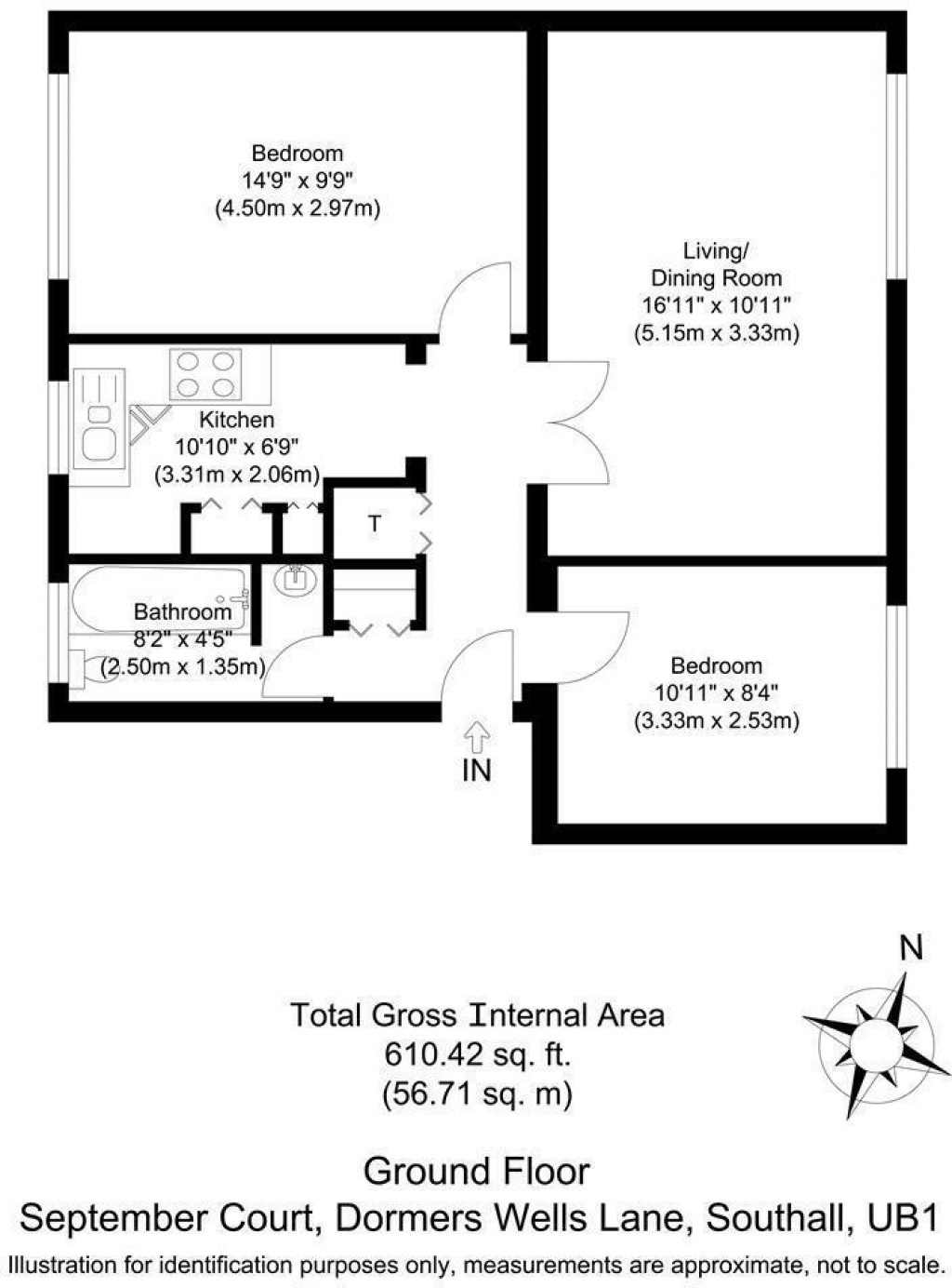 Floorplans For September Court, Dormers Wells Lane, Southall, UB1
